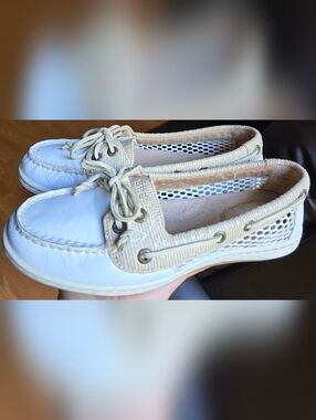 Sz 6.5 Women's SPERRY TOP-SIDER ANGELFISH Leather  Boat Shoes